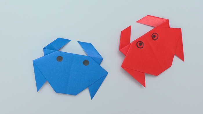 折り紙1枚で簡単に作れる可愛い カニ の折り方 作り方 Howpon ハウポン