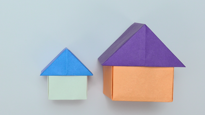 折り紙2枚で作れる 立体的な家 の簡単な折り方 作り方 Howpon ハウポン