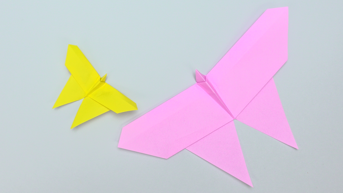 折り紙で簡単に作れる 本当に飛ぶ ちょうちょ の折り方 Howpon ハウポン