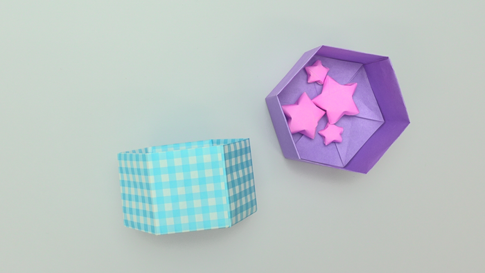 意外と簡単 折り紙2枚で作れる 六角形の箱 の折り方 作り方 Howpon ハウポン