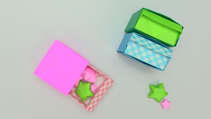 折り紙で簡単に作れる 引き出し付きの箱 の折り方 作り方 Howpon ハウポン