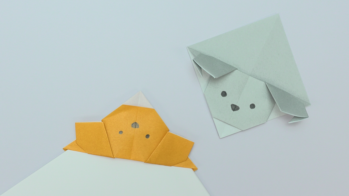 折り紙1枚あれば簡単に作れるかわいい 犬のしおり の折り方 Howpon ハウポン