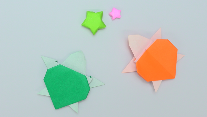 とっても簡単に作れる折り紙の 亀 の折り方 作り方 Howpon ハウポン
