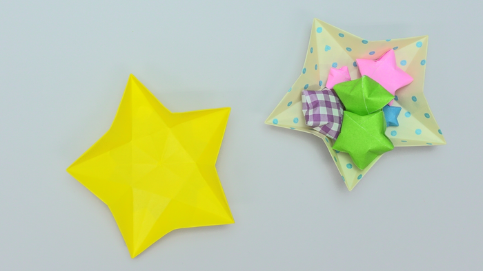 折り紙1枚で作れる 星の皿 スターボール の簡単な折り方 Howpon ハウポン