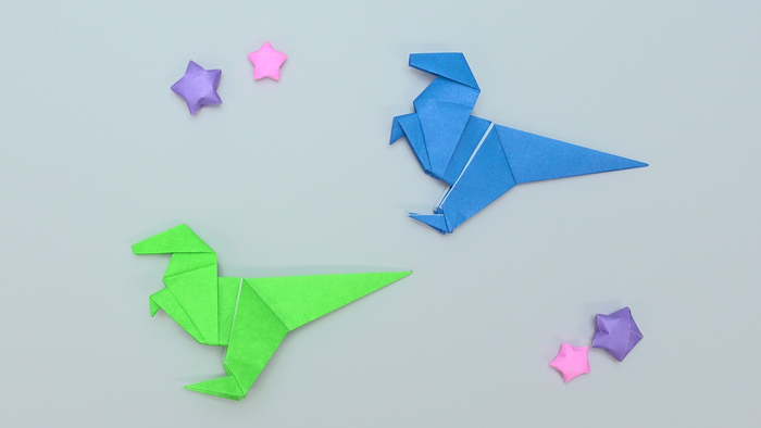 簡単なのにかっこいい 折り紙一枚で作れる 恐竜 の折り方 作り方 Howpon ハウポン