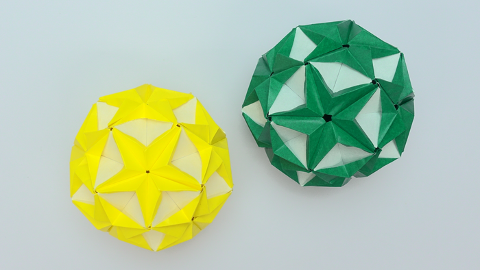 折り紙を組み合わせて作る 星のくす玉 スターボール の簡単な折り方 Howpon ハウポン