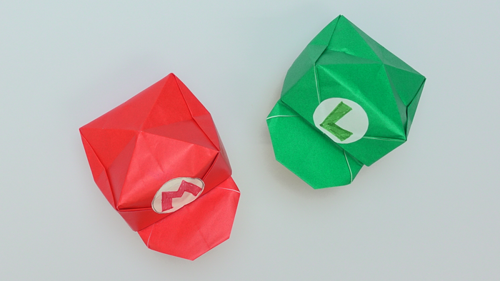 コンプリート マリオ 帽子 作り方 無料の折り紙画像