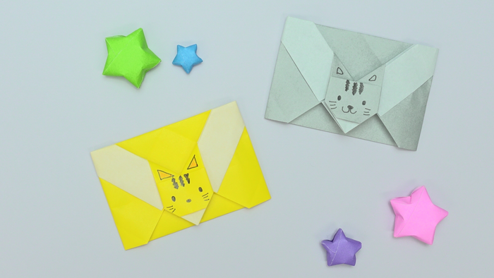 動物 折り紙で作れる 猫の封筒 の簡単な折り方 作り方 Howpon ハウポン