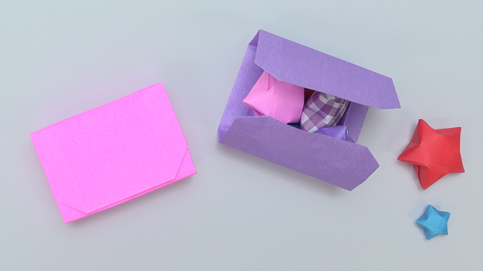 折り紙で簡単に作れる ふた付きギフトボックス の折り方 作り方 Howpon ハウポン
