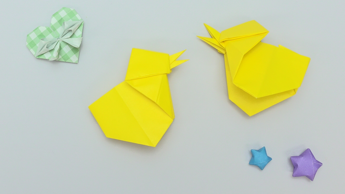 折り紙で作れる 立体のアヒル の簡単な折り方 作り方 Howpon ハウポン