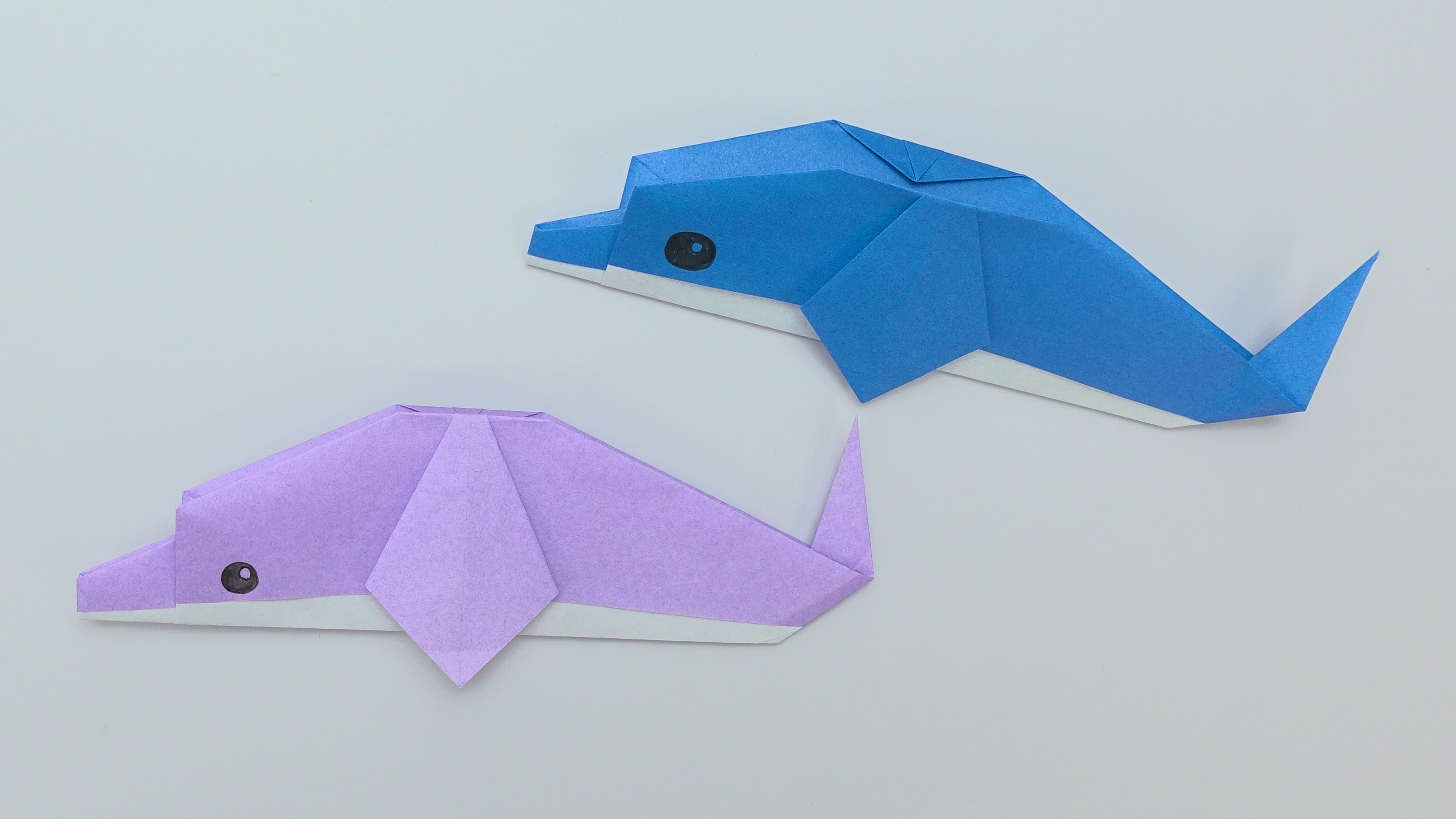 折り紙で簡単に作れるかわいい イルカ の折り方 作り方 Howpon ハウポン