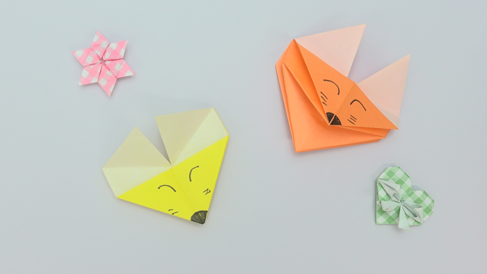 折り紙で簡単に作れる きつねの操り人形 の折り方 作り方 Howpon ハウポン