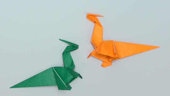 折り紙で作れる恐竜 パラサウロロフス の簡単な折り方 作り方 Howpon ハウポン