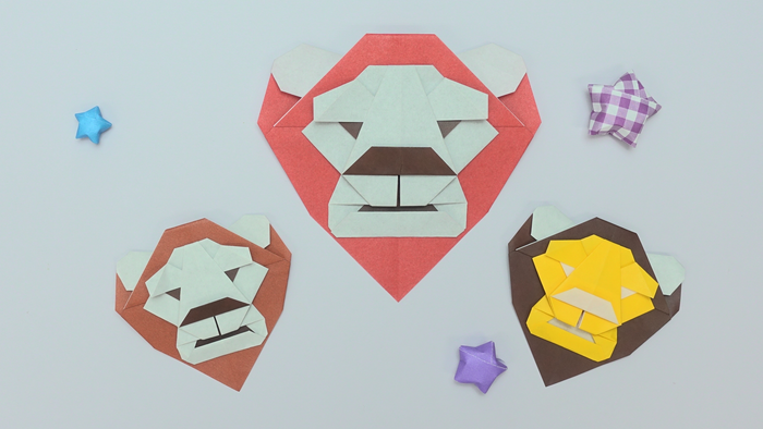 意外と簡単 折り紙2枚で作れる ライオンキング の折り方 作り方 Howpon ハウポン
