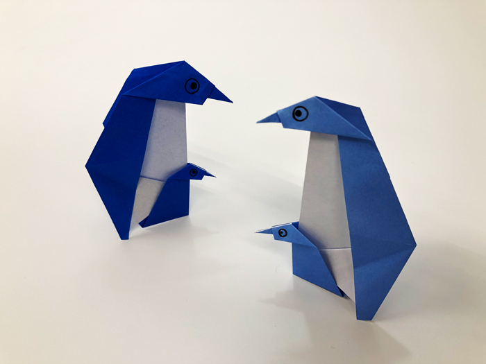 動物 折り紙で簡単に作れるかわいい ペンギン親子 の折り方 Howpon ハウポン