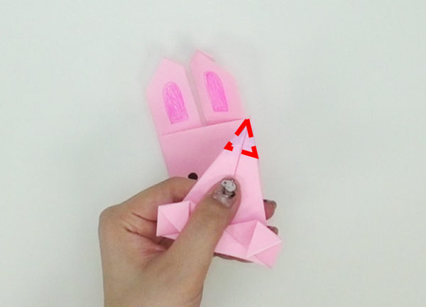動物 簡単でかわいい折り紙 全身うさぎ 平面 の折り方 Howpon ハウポン