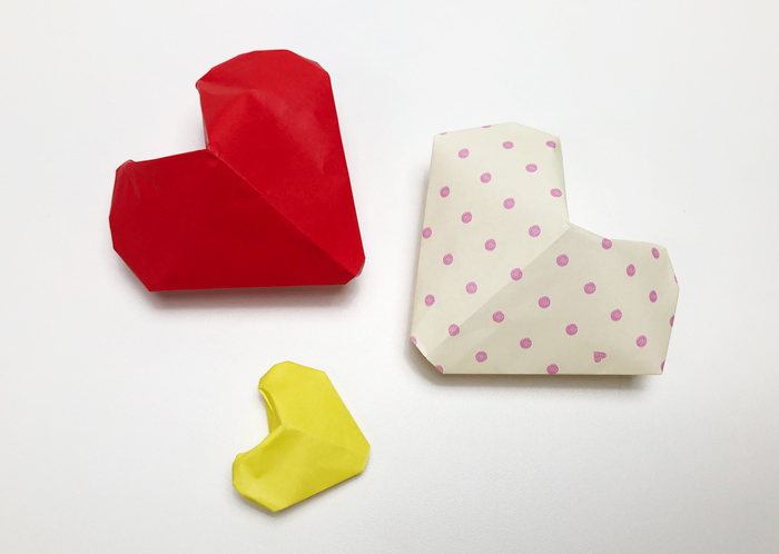 可愛すぎる 折り紙1枚で作れる 立体ハート の簡単な折り方 Howpon ハウポン