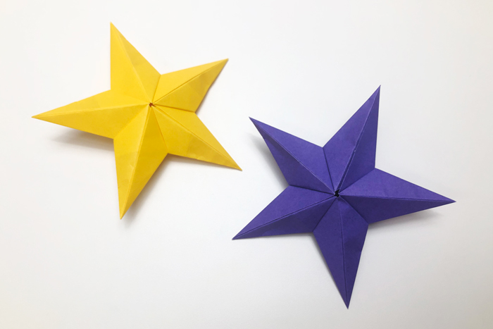 折り紙で簡単に作れる 綺麗で可愛い立体の 星 の折り方 作り方