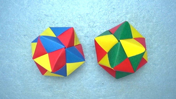 折り紙12枚を組み合わせて作れる くす玉 の折り方 作り方パート1 Howpon ハウポン