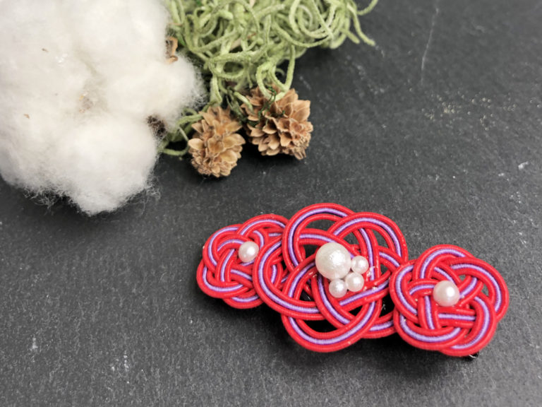 水引とパールで作る着物にもピッタリな梅結びヘアアクセサリーの作り方 結び方 Howpon ハウポン