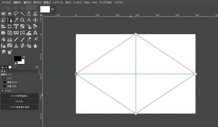 Gimp 四角 ひし形の図形を描画 作成 して挿入する方法 Howpon ハウポン