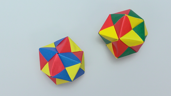 折り紙12枚を組み合わせて作れる『くす玉』の折り方・作り方パート1 